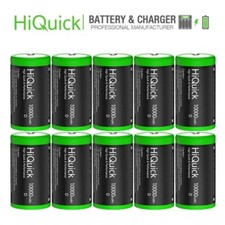 HiQuick 2/4/6/8/10/20PCS 10000mAh D Size Cell Ni-MH Rechargeable Batteries 1.2v