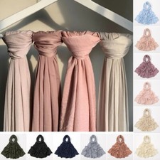 Premium Hijabs Scarf Women Soft Solid colors Shawls Headscarf Muslim Long Turban