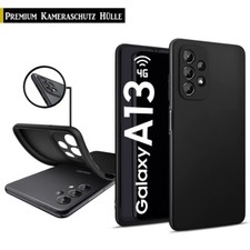 Für Samsung Galaxy A13 4G - Schutz Hülle Silikon Handy Cover Case Matt Schwarz