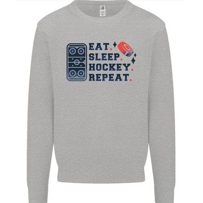 Eat Sleep Hockey Repeat Ice Street Herren Sweatshirt Pullover