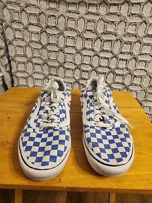 Vans Comfycush Old Skool Checker Lapis Blue Unisex Skate Shoes Size 9.5 M, 11.5W