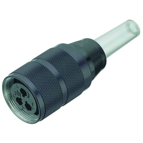 Binder Female 5-8mm Cable Mnt 3 Pin with Solder Termination