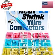 600Pcs Heat Shrink Wire Connectors Electrical Kit - Marine Automotive Crimp T...