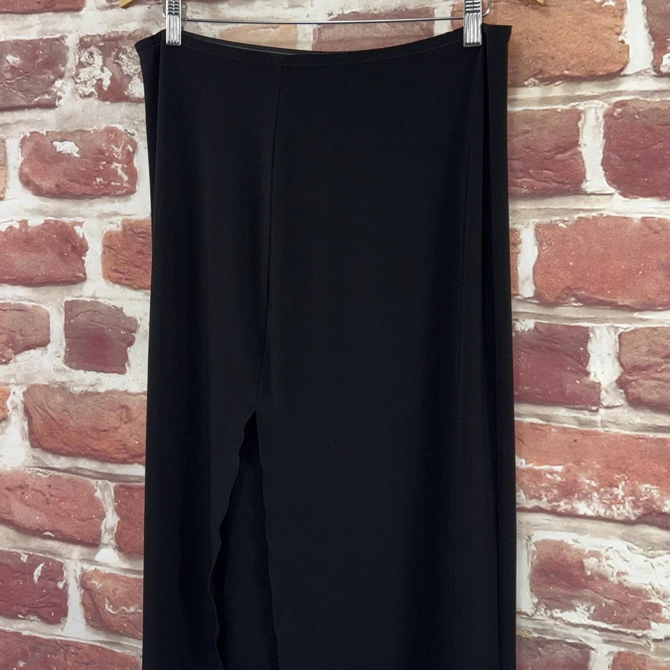 Norma Kamali 裙子女式 XL 纯黑色高分腿弹力拉长裙 — 第 4/4 张图片