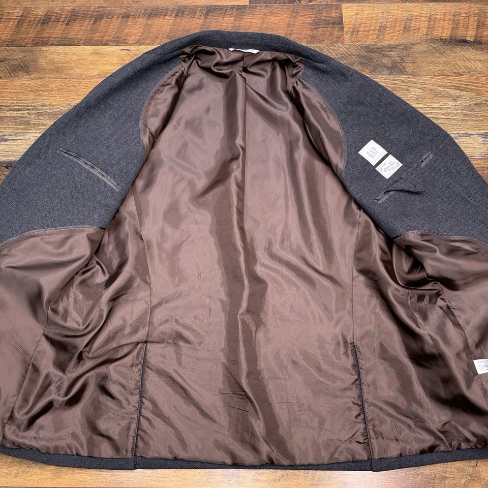 Gap Tweed Sport Coat Mens Extra Large Gray Blazer - Image 3 of 4