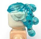Official LEGO Star Wars Monochrome Trans Light Blue Rey Hair Unreleased Proto