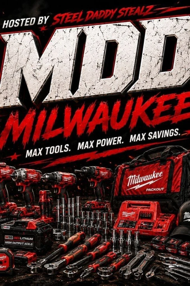 $1 Milwaukee Power Tools New 06/21/26 With Steel Daddy & Geri
