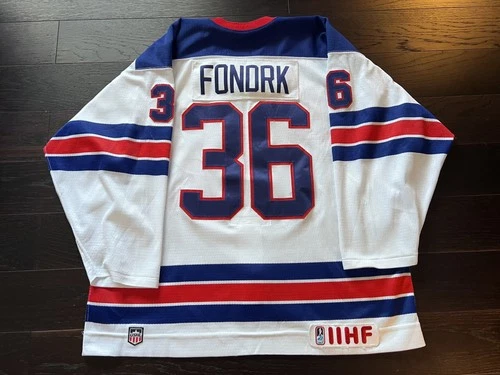 USNTDP Team USA Game Worn Hockey Jersey #36 Conrad Fondrk NJ Devils Boston U