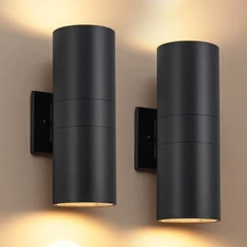 Nigaut 11.8" Outdoor Wall Lights 2 Pack, IP65 Waterproof Anti-Rust Aluminum U...
