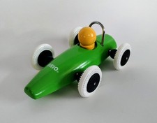 VINTAGE WOODEN TOY BRIO CLASSIC SPEEDSTER RACE CAR GREEN PUSH ALONG MADE SWEDEN