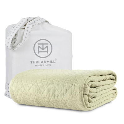 Threadmill Luxury Cotton Blankets For Twin Size Bed All-Season 100 Cotton Twin