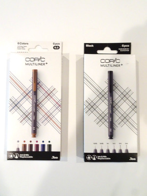 Copic Multiliner+ Pen Multipacks Black/Color, 12pcs Brand New