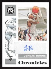 2021 PANINI CHRONICLES DRAFT PICKS JORDAN BURNS CR-JBU RC AUTOGRAPH COLGATE