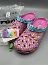 Lisa Frank X Crocs Clogs Rainbow Unicorn Limited Edition Charm Pink US Men s 11