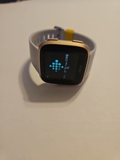 Fitbit Versa Fitness Smartwatch With Charger- Rose Gold Small Band Watch Only