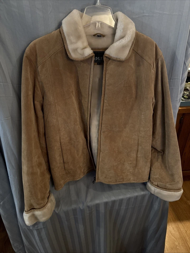 Adler Collection Leather Jacket Womens large Zip Western Whip Stitch Cowgirl - Image 2 of 4