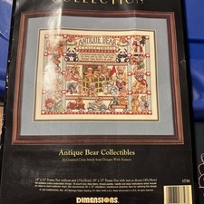 Dimensions Gold Collection Antique Bear Collectibles Cross Stitch Kit 3756 NEW