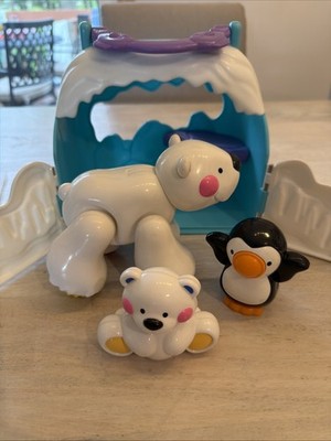 Fisher Price Amazing Animals Polar Bear Friends Ice Cave Igloo Penguin WORKS