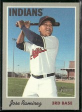 2019 Topps Heritage #9 Jose Ramirez 1970 Cloth Stickers