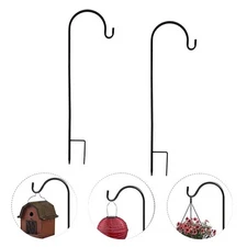 2 Pack Shepherd Hook 35 inch Tall Garden Outdoor Hook for Hanging Solar Light...