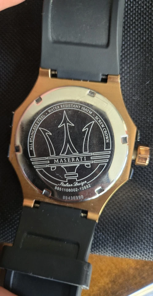 Maserati Potenza R8851108002 Mens Black Gold Quartz Round Analog Wristwatch - Image 2 of 4