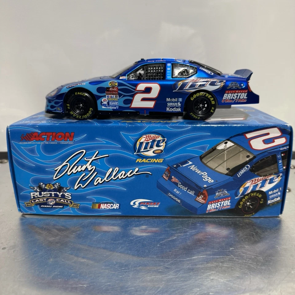 Action #2 Rusty Wallace Miller Lite Bristol Special 2005 Dodge Charger 1:24 - Image 2 of 4