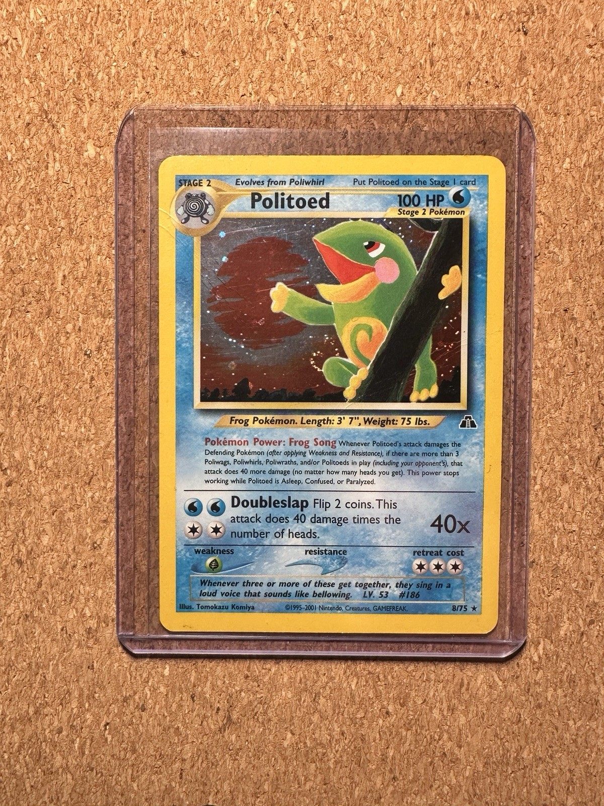 1999 Pokemon Neo Discovery Holo Politoed 8/75