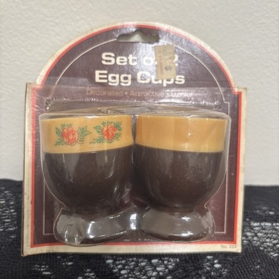 Vintage Set Of Two Egg Cups By Wall Trading Made In British Hong Kong
