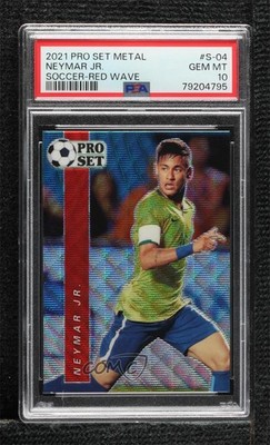 2021 Leaf Pro Set Sports Online Exclusive Soccer Red Wave 53/75 Neymar Jr 09gn
