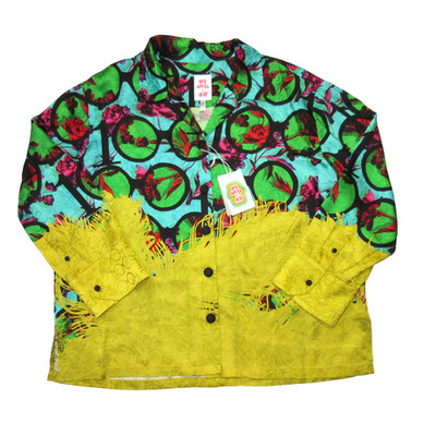 NWT Iris Apfel x H&M Oversized Shirt in Jacquard Patterned Top XL