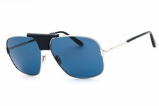 TOM FORD FT1096 16V Sunglasses Shiny Palladium Frame Blue Lenses 62mm