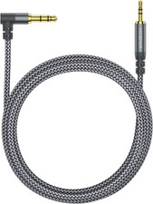 3.5mm to 2.5mm Aux Audio Cable 6.6FT , 90 Degree Right Cord 1-Pack, Grey