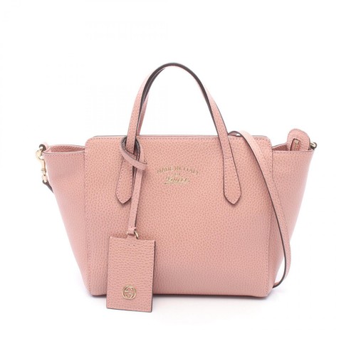 Gucci Swing Mini 2Way Handbag Bag Leather Pink