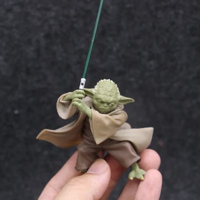 Master Yoda Figure Star Wars Jedi Green Lightsaber Mini Action Toy Collectible
