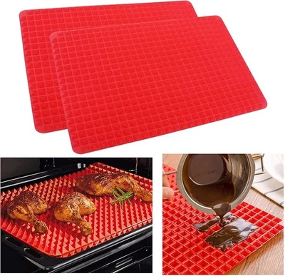 2 x MarysDe@lz Diamond Chef Silicone mat Oven mat Silicone Pyramid Baking Mat