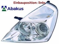 Abakus 223-1127L-LD-EM Hauptscheinwerfer Links Scheinwerfer FüR Kia