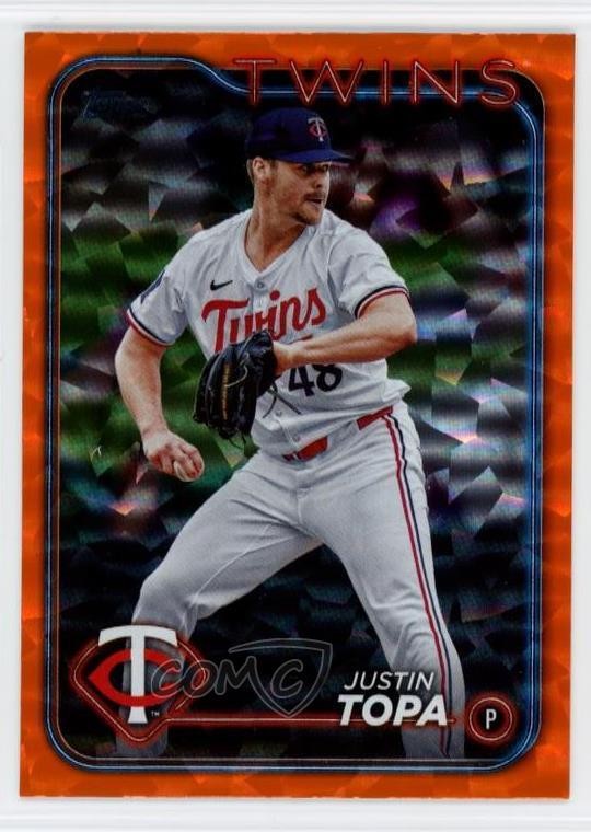 2024 Topps Update Orange Crackle Foilboard /299 Justin Topa #US47 Rookie RC 0x0k