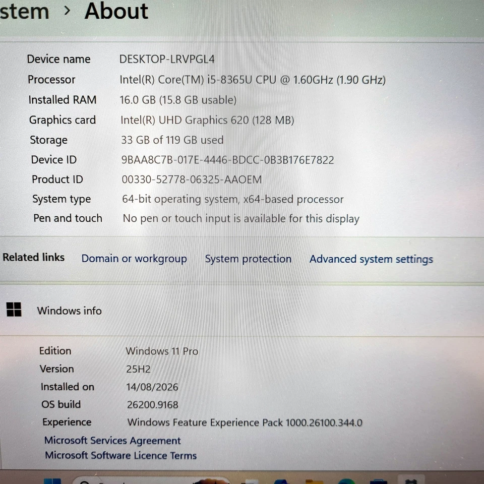 Dell Latitude 7400 · i5-8365U · 16GB · 128GB, photo 3 of 5