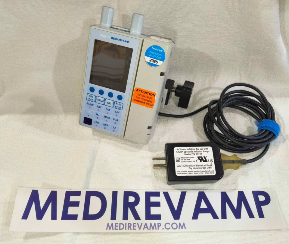 Baxter Sigma Spectrum Infusion Pump A/B/C/N Wireless Battery 30 DAY WARRANTY - Image 4 of 4