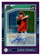 #157 Alonzo Tredwell Houston Astros 2024 Panini Donruss Prizm Auto Purple 45/49
