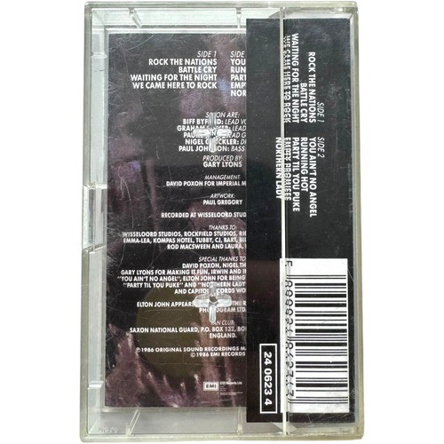 Saxon Rock The Nation Cassette Tape Rock Band EMI Records 1986 Vintage Album - Picture 4 of 13