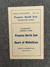 PRESTON NORTH END V HEARTS FRIENDLY 1967