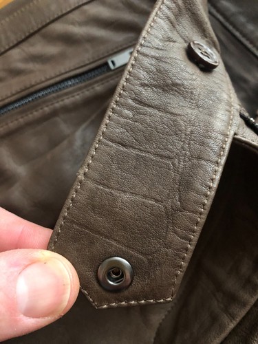 REISS OSKIA UK 6 LAMBS LEATHER MOCK CROC TROUSER BROWN WOMEN'S RRP: £650 - Picture 10 of 19