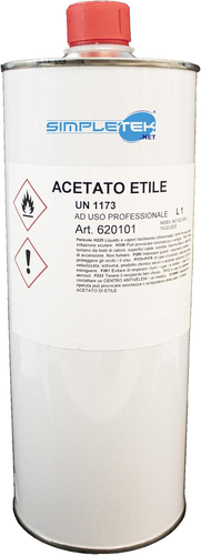 - Acetato Di Etile 1L per Resine Sintetiche Acriliche Polistirene Restauro