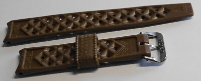 Bracelet De Montre Vintage Tropic Swiss 16mm - Couleur Chocolat - Neuf Sans étiquette