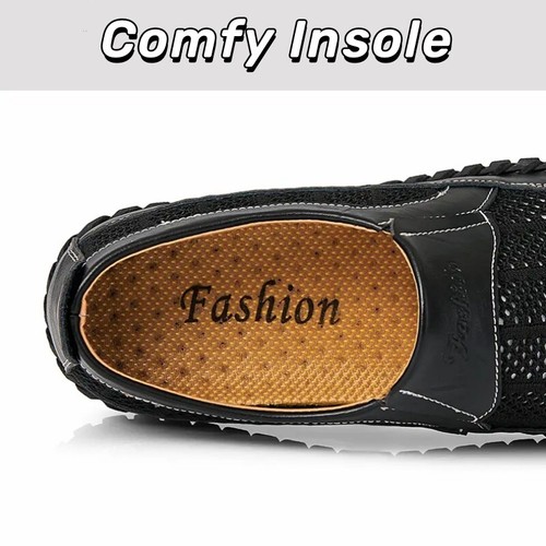 Men Genuine Leather Penny Loafers Casual Shoes Slip on Moccasins Driving Shoes - Picture 5 of 23