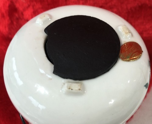 Vtg Enesco Christmas Sweet Savings Kettle Bank Covered Bridge Sleigh Holly Cute - Picture 9 of 10