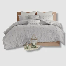 Urban Habitat Gray Jacquard 7-Piece Comforter Set Full/Queen
