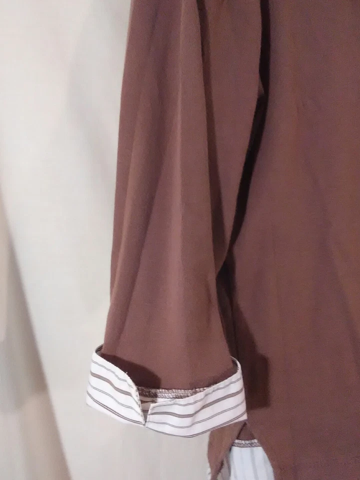 Blusa de malha JASON MAXWELL feminina 1X MARROM carreira manga 3/4 suéter - Imagem 2 de 3