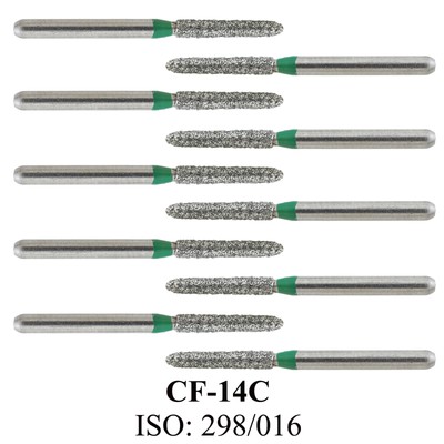 CF-14C Dental Diamond Burs FG Long Modified Chamful High Speed Bur Coarse Grit